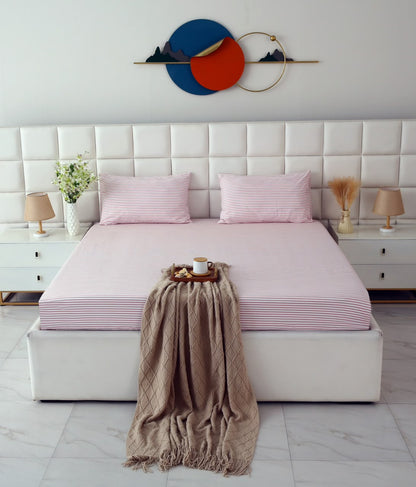 Fitted Bed Sheet- PFT0293 Fitted Sheets Apricot