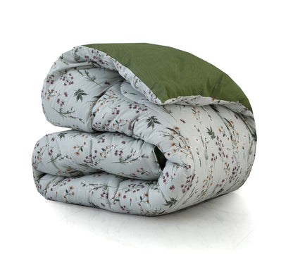 8 PCs Premium Winter Razai Set- Willow Mist Comforters Apricot