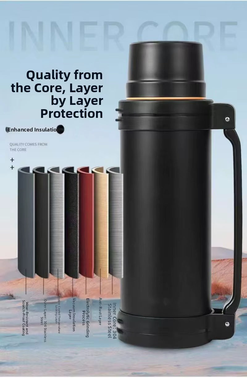 2L Large Capacity Flasks for Hot and Cold Drinks SA2607-19 Black Apricot