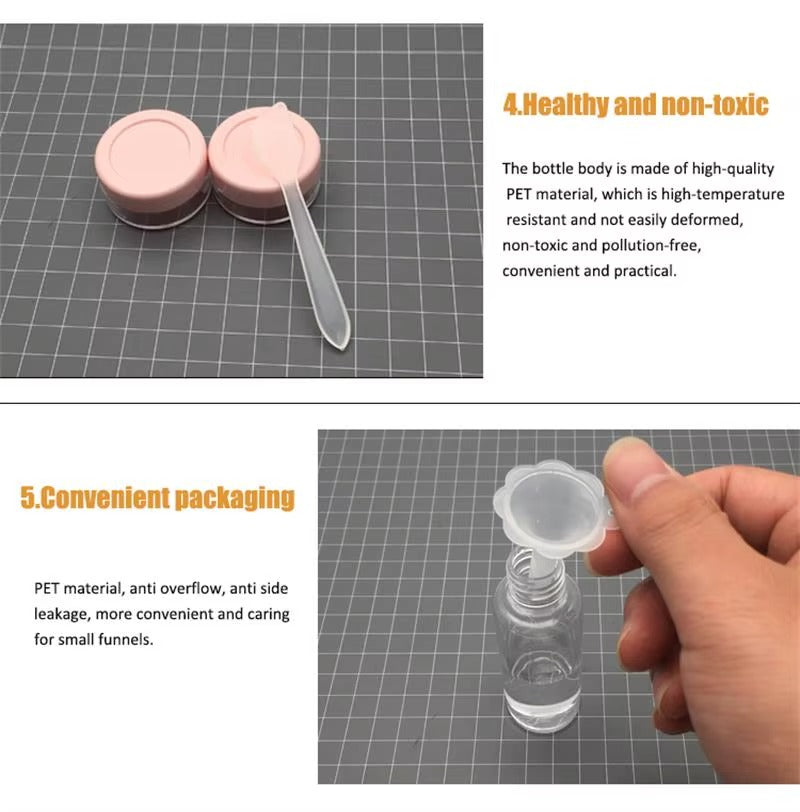 7PCs BPA Free Portable Toiletry Containers Set-(SA2405-178) Cosmetic Pouches Apricot