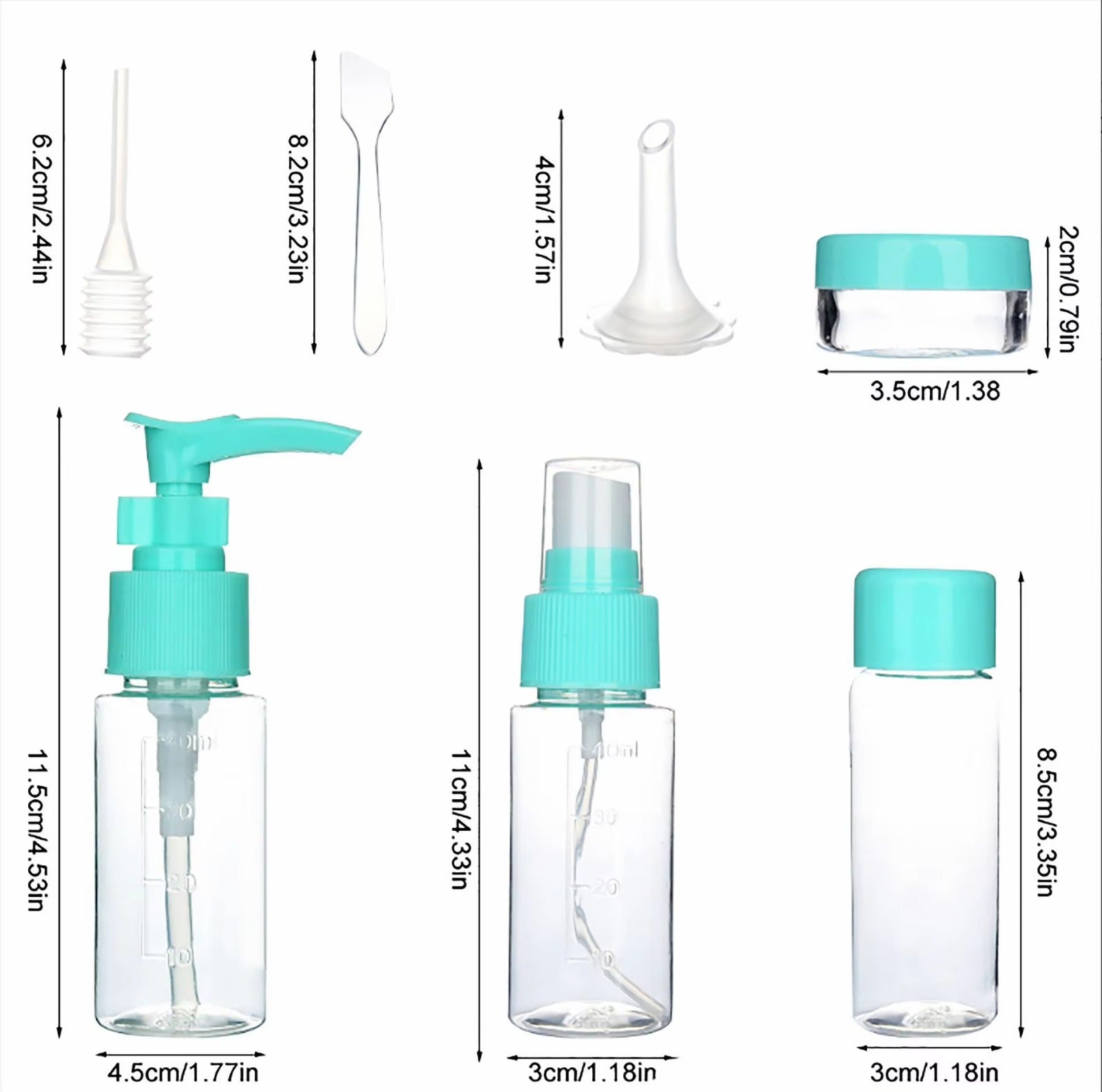 7PCs BPA Free Portable Toiletry Containers Set-(SA2405-178) Cosmetic Pouches Apricot