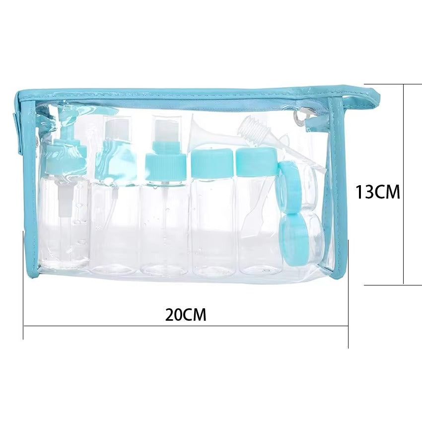 7PCs BPA Free Portable Toiletry Containers Set-(SA2405-178) Cosmetic Pouches Apricot
