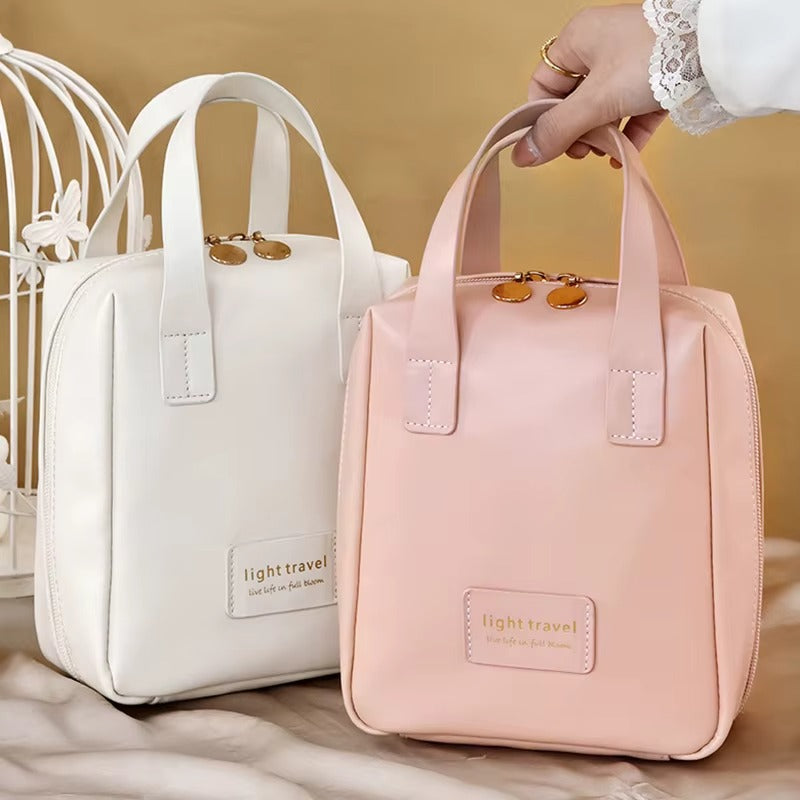 1PC Women's Faux Leather Cosmetic Bag(SA2405-139) Ladies Bag Apricot