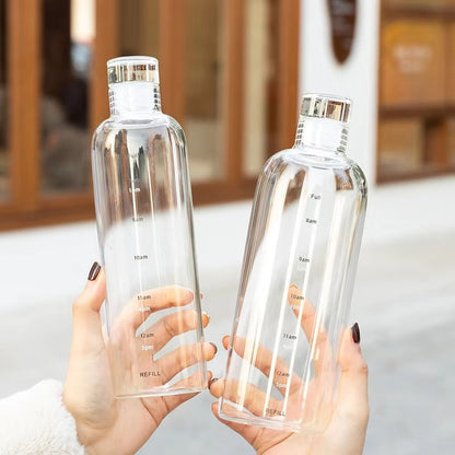 Water bottle with Time Marker Cover-SA2408-169 Apricot Crystal White