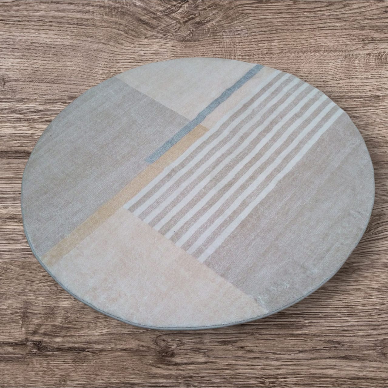 Living Room Rug 120 CM Round-Pastel Shades Apricot