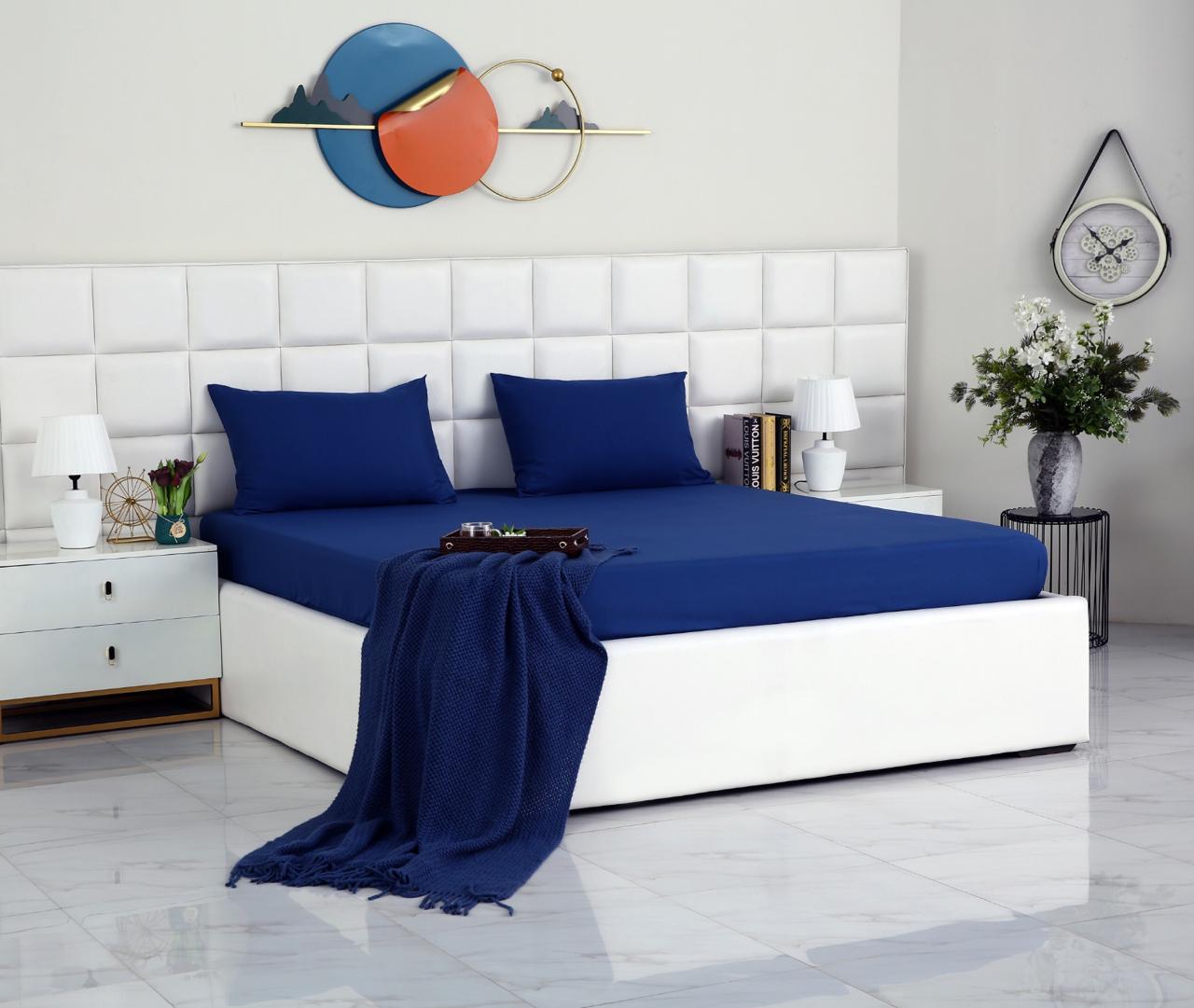 100% Water Replant Fitted Sheet-Blue Protectors Apricot