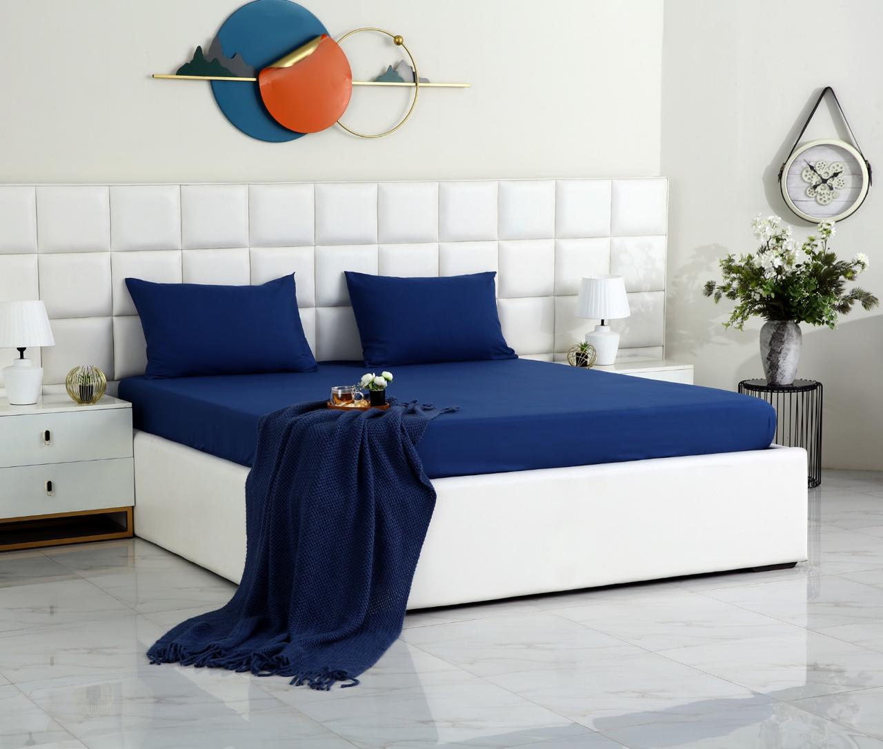 100% Water Replant Fitted Sheet-Blue Protectors Apricot
