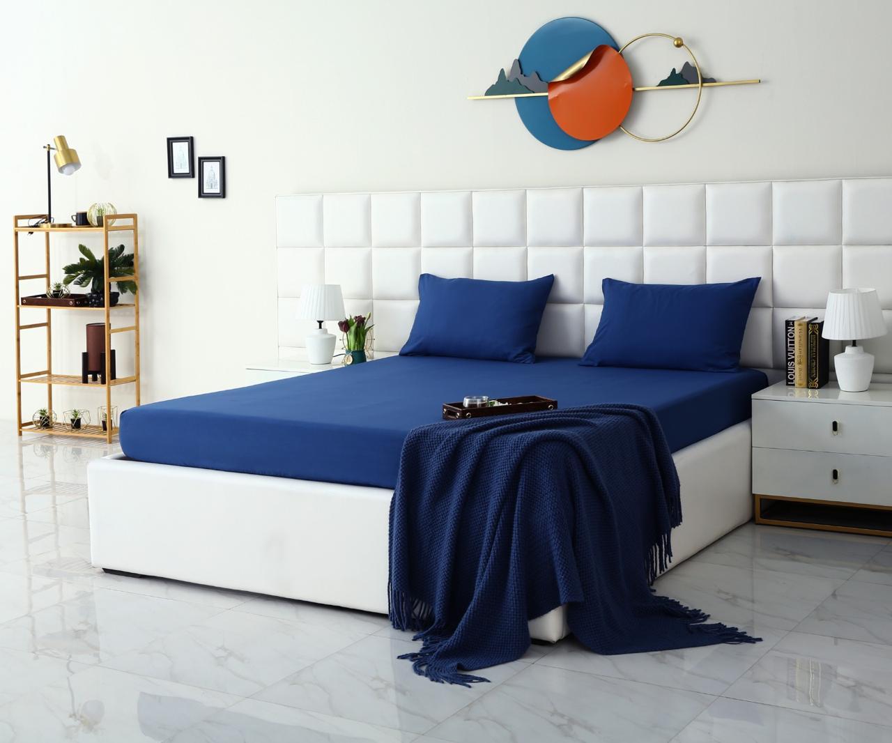 100% Water Replant Fitted Sheet-Blue Protectors Apricot