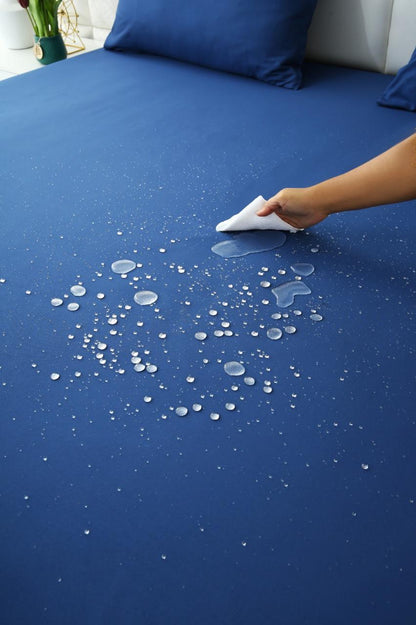 100% Water Replant Fitted Sheet-Blue Protectors Apricot