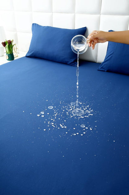 100% Water Replant Fitted Sheet-Blue Protectors Apricot