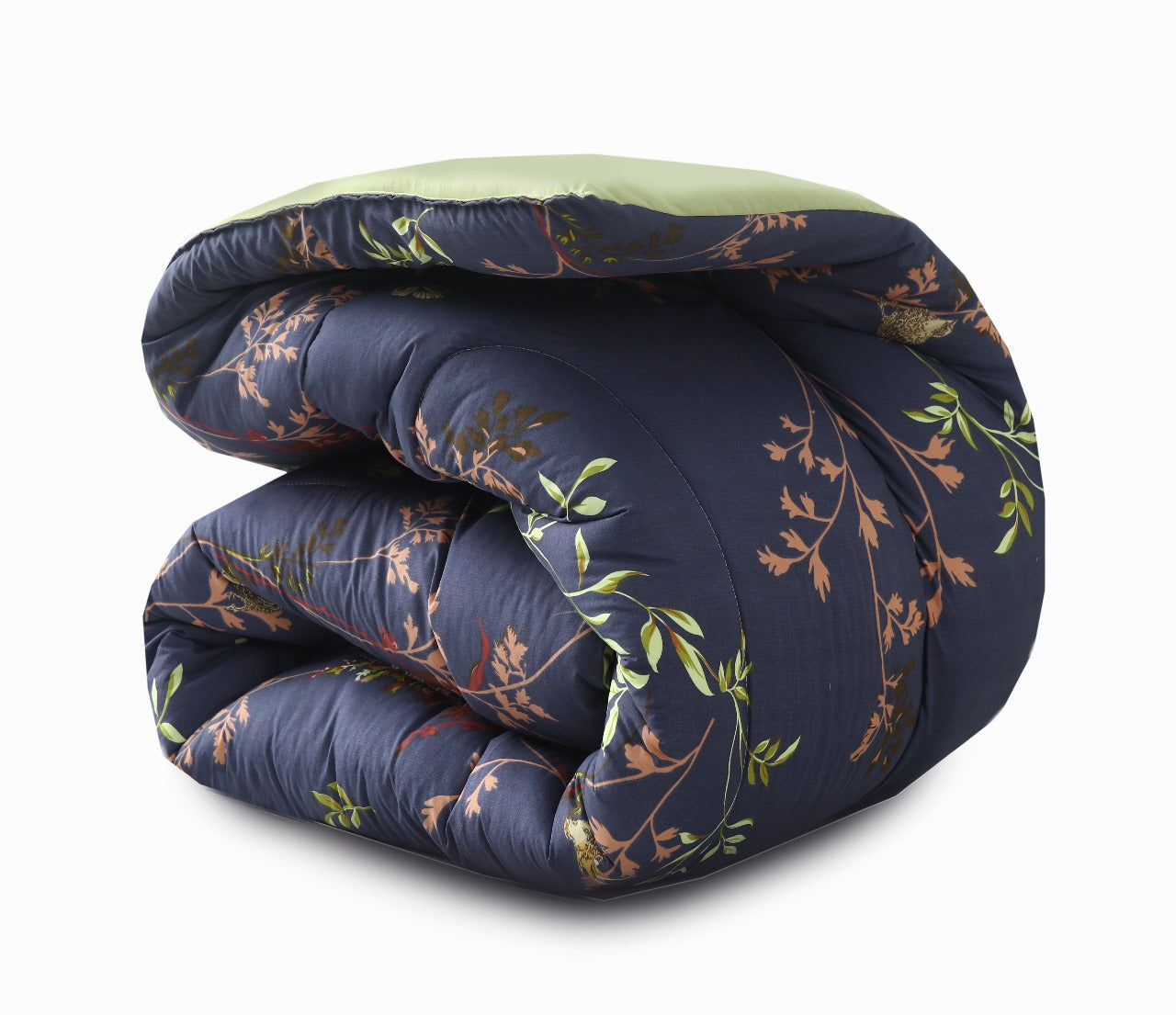 1 PC Double Winter Razai-Retro Leaf Comforters Apricot