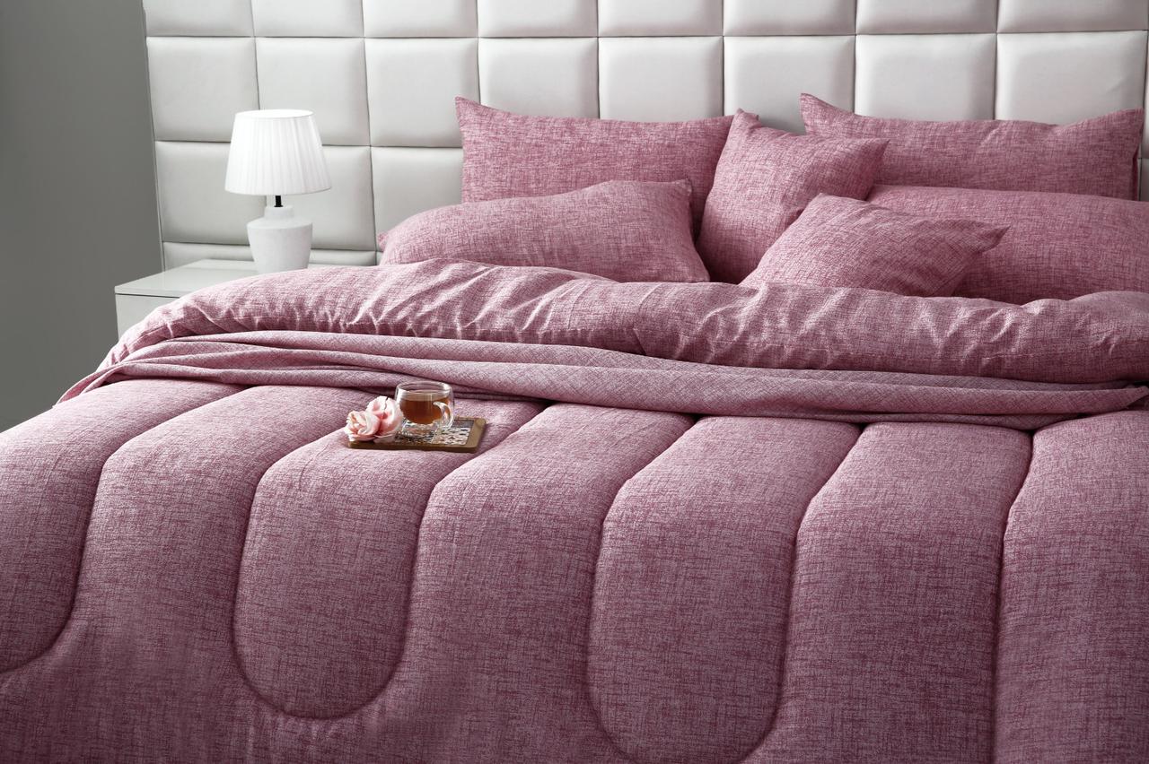 8 PCs Winter Razai Set-Pink Texture Comforters Apricot