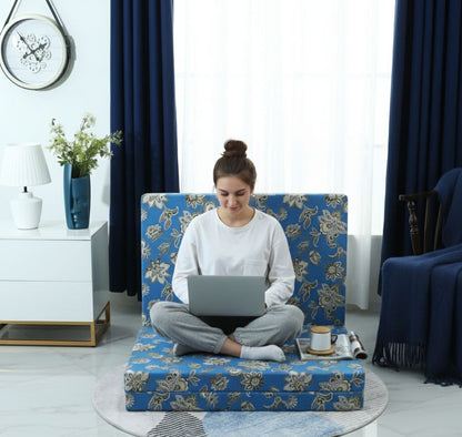 Foldable Mattress Mattress-Blue Lotus