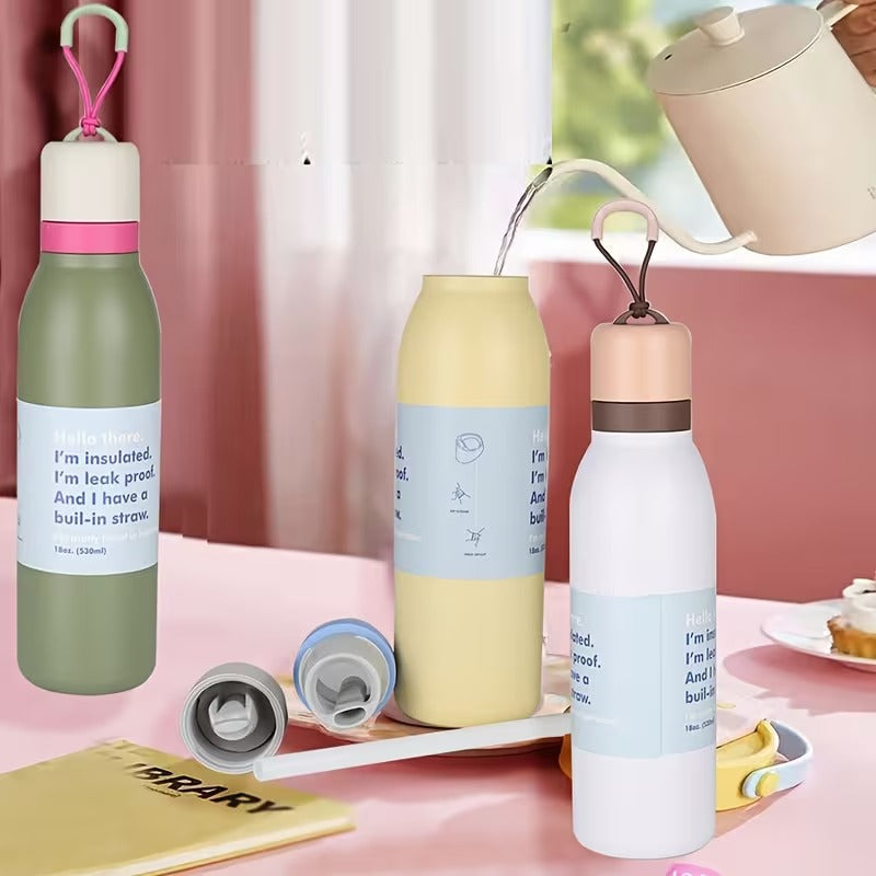 Candy Color Insulated Water Bottle (SA2510-151) Apricot