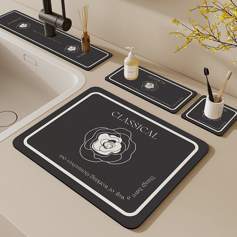 Anti Slip Dish Drying Mat-Classical Rugs Apricot