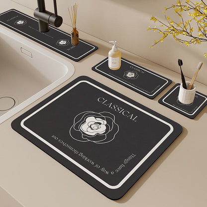 Anti Slip Dish Drying Mat-Classical Rugs Apricot