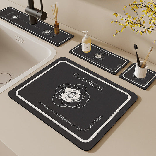 Anti Slip Dish Drying Mat-Classical Rugs Apricot