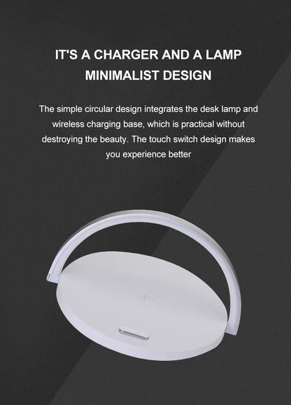 Wireless Charger Fast Charging Pad and LED Lamp-SA2405-185 Mobile Accessories Apricot