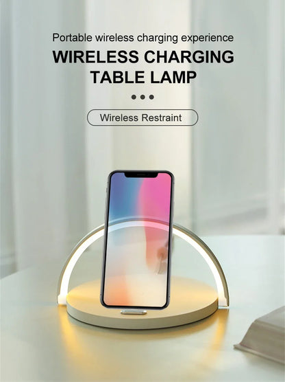 Wireless Charging Pad and LED Lamp-SA2405-185 Wooden Texture Mobile Accessories Apricot