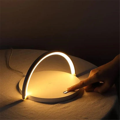 Wireless Charger Fast Charging Pad and LED Lamp-SA2405-185 Mobile Accessories Apricot
