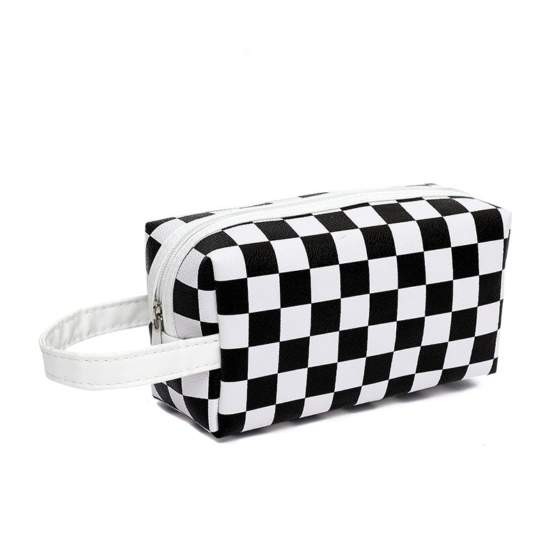 Women Waterproof PU Leather Cosmetic Storage Bags Chess-SA2405-115 Cosmetic Pouches Apricot