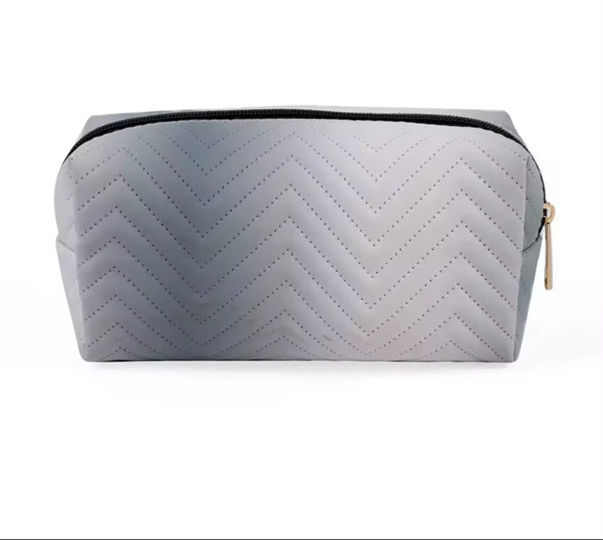 Women Waterproof PU Leather Gradient Cosmetic Storage Bags-(SA2405-111) Cosmetic Pouches Apricot