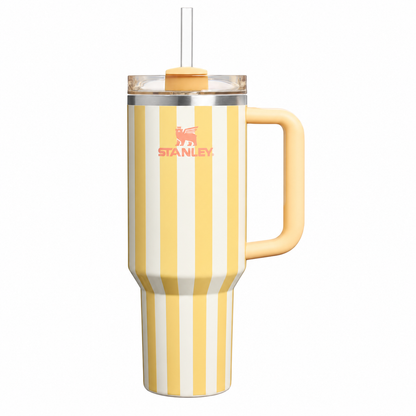 STANLEY Quencher H2.0 FlowState Tumbler SA2607-02(Lemon Stripes) Tumbler Apricot