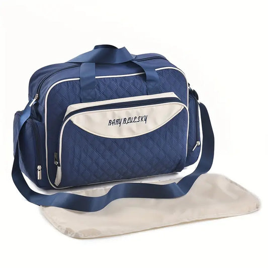 Multi function Mommy Bag with Large Capacity-SA2408-272(Blue) Blankets Apricot