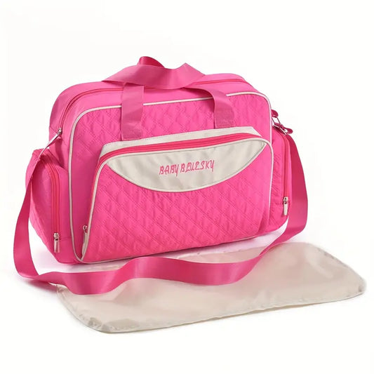 Multi function Mommy Bag with Large Capacity-SA2408-272(Pink) Blankets Apricot