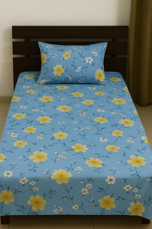 2Pcs Single Bed Sheet-Ice Berg