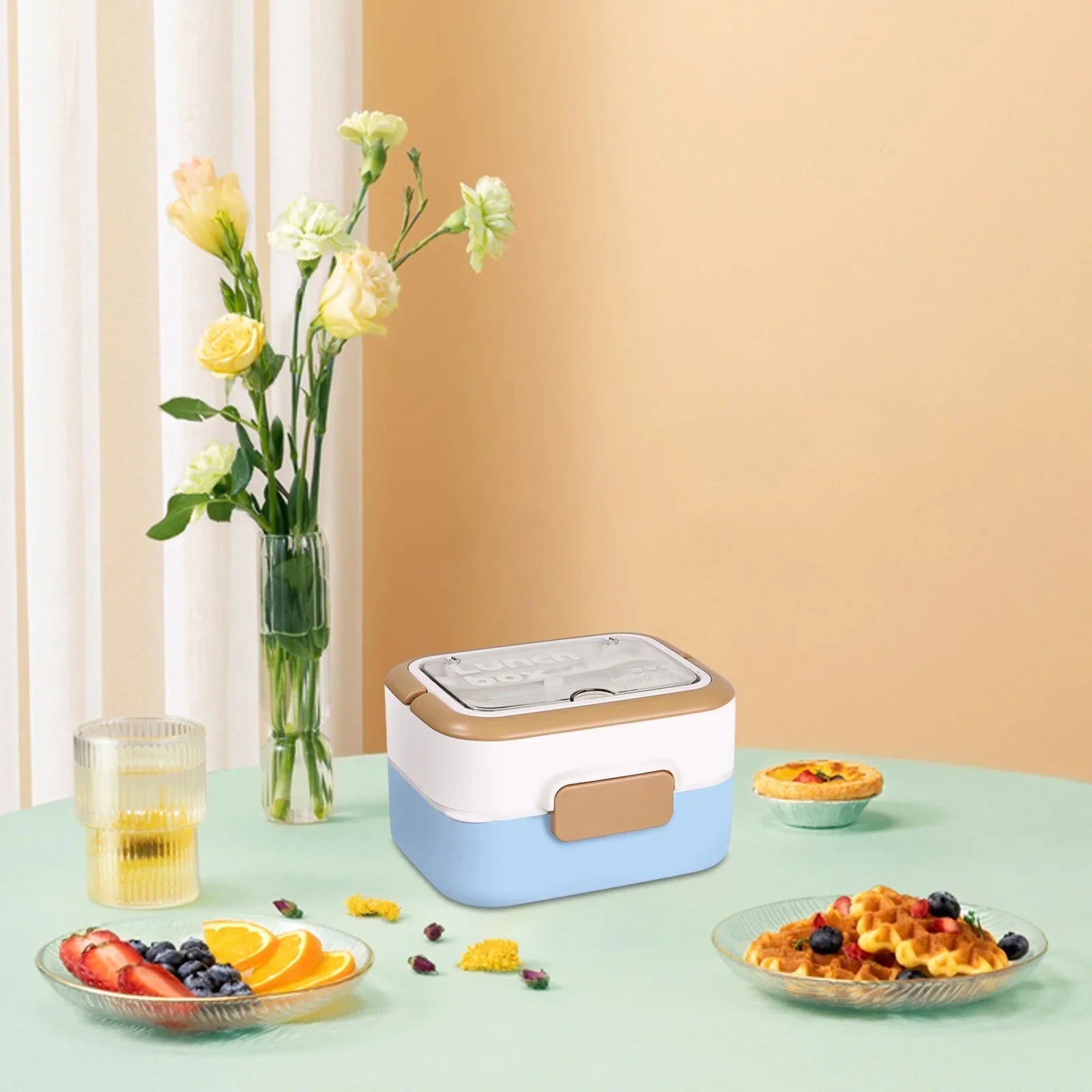 Homeatic Stainless Metal Lunchbox (SA2510-059) Apricot