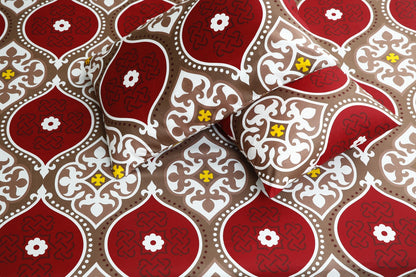 2Pcs Single Bed Sheet-Brown Crown