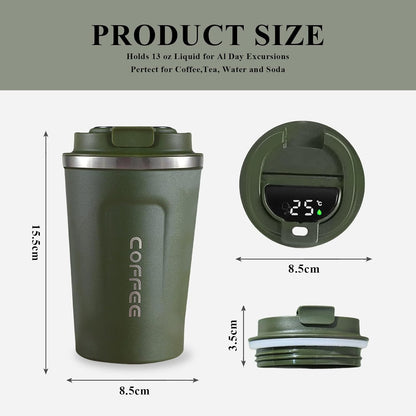 510ML Thermo Coffee Mug with Hermetic Temperature (SA2510-074)Olive Tumbler Apricot
