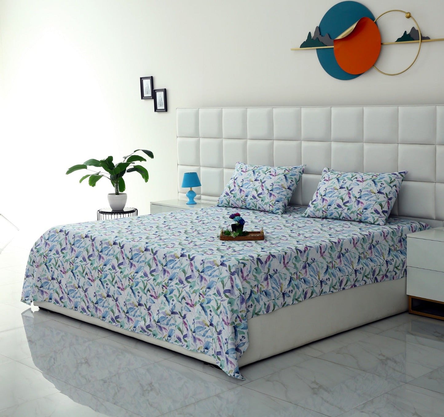 3 PCs Double Bed Sheet-DB205 Bed Sheets Apricot