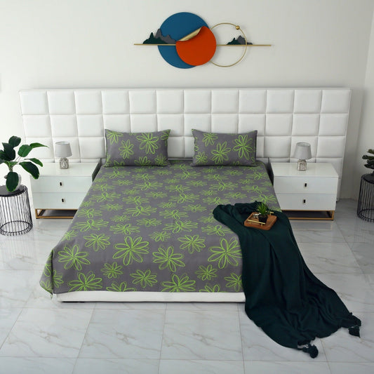 3 PCs Double Bed Sheet-Carnation BED SHEET Apricot