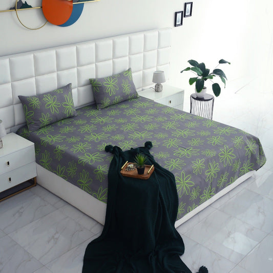 2Pcs Single Bed Sheet-Carnation single bed sheet Apricot
