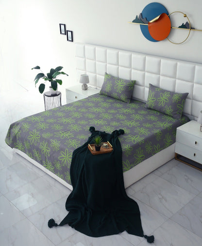 3 PCs Double Bed Sheet-Carnation BED SHEET Apricot