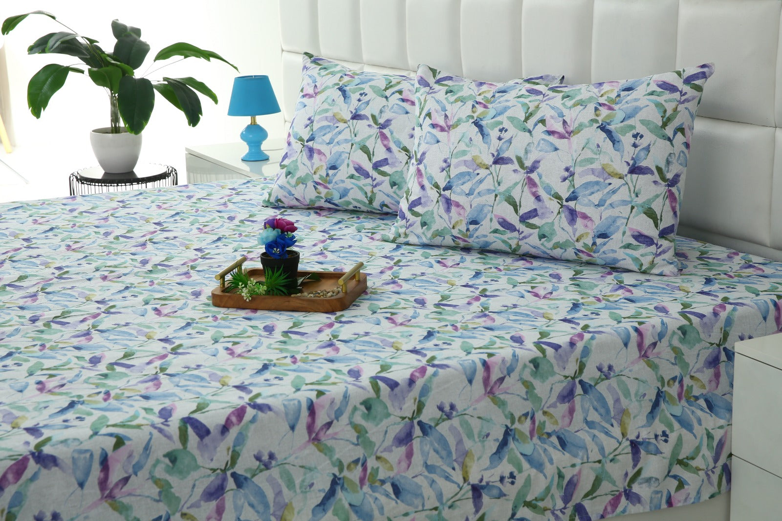 3 PCs Double Bed Sheet-DB205 Bed Sheets Apricot