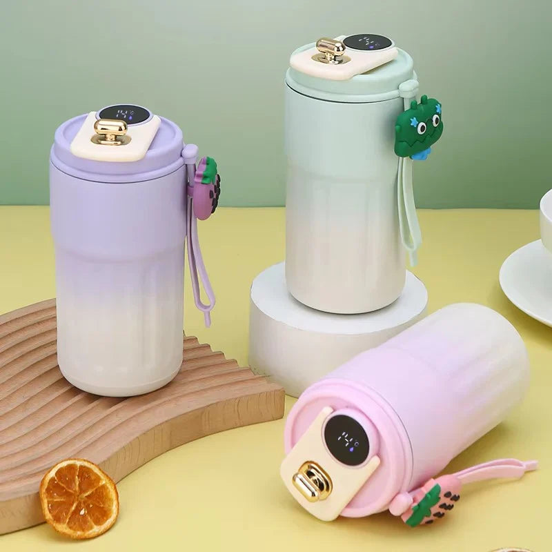 Smart Coffee Thermos With Temperature Display (SA2510-154)Lilac Tumbler Apricot