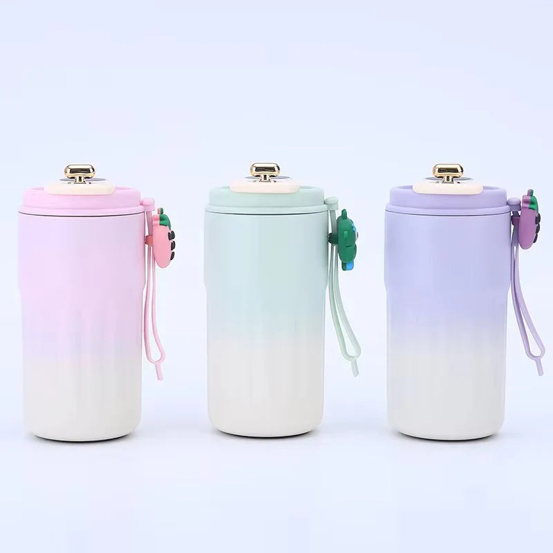 Smart Coffee Thermos With Temperature Display (SA2510-154)Blue Tumbler Apricot