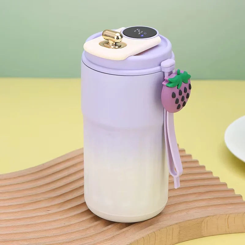 Smart Coffee Thermos With Temperature Display (SA2510-154)Lilac Tumbler Apricot