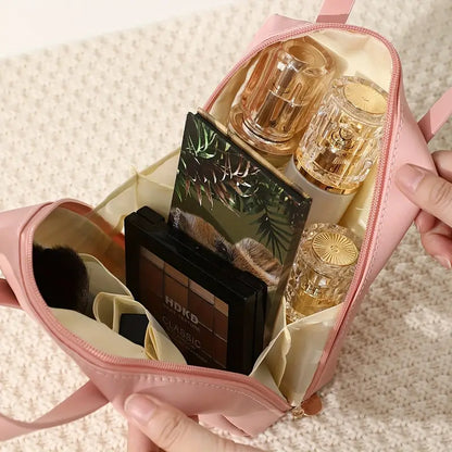 1PC Women's Faux Leather Cosmetic Bag(SA2405-139) Ladies Bag Apricot