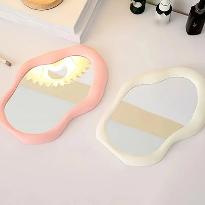 Cloud Makeup Mirror With Stand-SA2408-211 Mirror Apricot