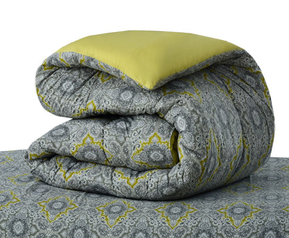 1 PC Double Winter Comforter-Ethnic Gold Comforters Apricot
