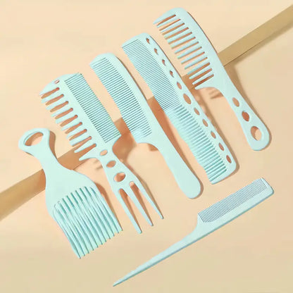 6pcs Comb Set Suitable For All Hair Types-SA2408-156 hair brush Apricot