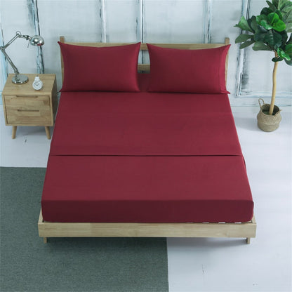 Fitted Bed Sheet Dyed-Maroon Fitted Sheets Apricot   