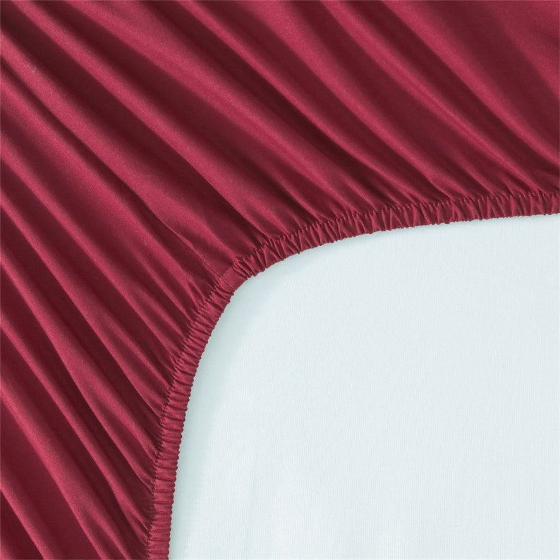 Fitted Bed Sheet Dyed-Maroon Fitted Sheets Apricot   
