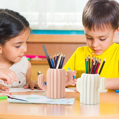 2PCs Nordic Style Vase Container (SA2510-090) Candle Stand Apricot