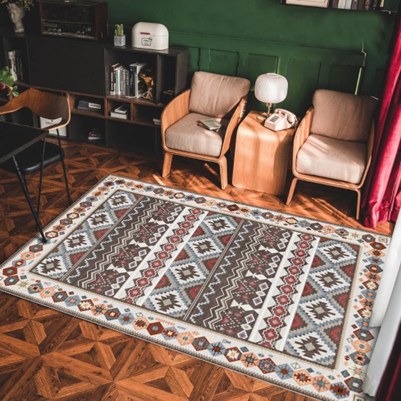 200x300cm Digital Printed Rectangular Room Rug- Moroccan Apricot
